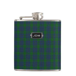 Petaca Monogramo Montgomery Tartan Plaid Flask