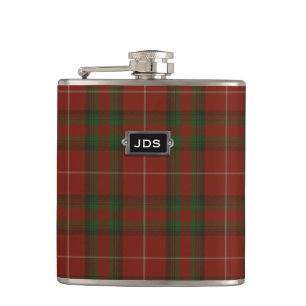 Petaca Monogramo Stuart de Brute Tartan Plaid Flask