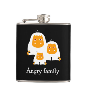 Petaca Monos de familia enfadada diseño