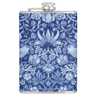 Petaca Monotona azul de fresa, William Morris