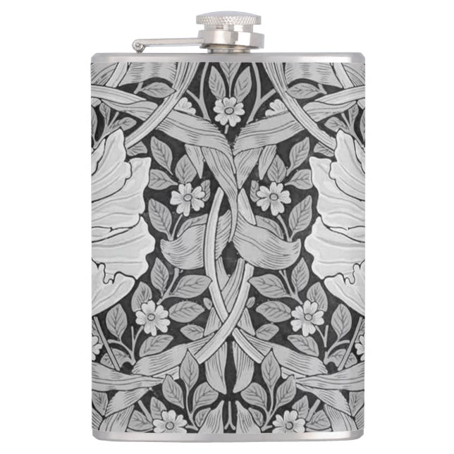 Petaca Monotone gris impermeable, William Morris (Anverso)