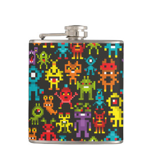 Petaca Monstruos Pixel de 8 bits