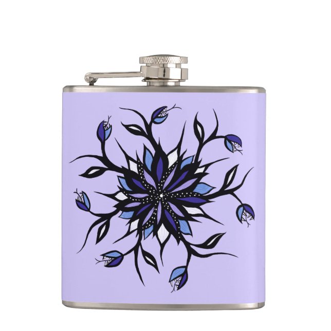 Petaca Monstruos y dientes florales góticos de la mandala (Anverso)