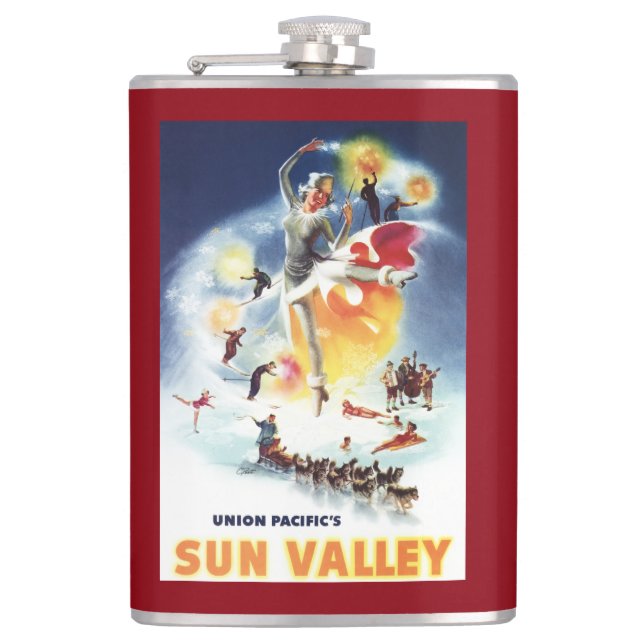 Petaca Montaje de Sonja Henje del poster de Sun Valley (Anverso)
