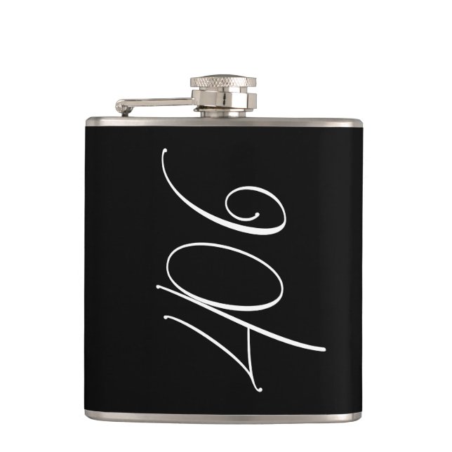 Petaca Montana moderna minimalista 406 negro (Anverso)