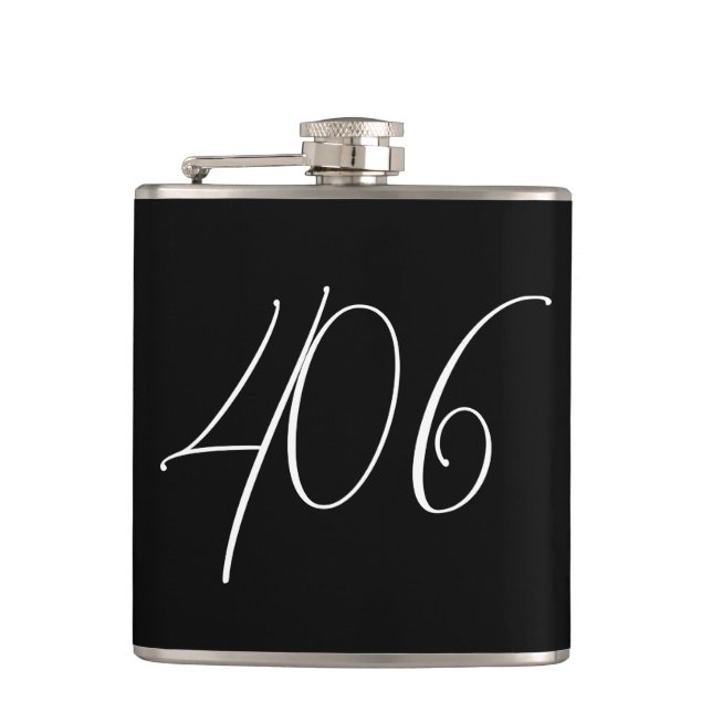 Petaca Montana moderna minimalista 406 negro (Anverso)