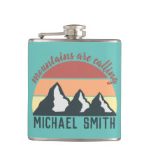 Montañas pastel vintage están llamando monograma c
