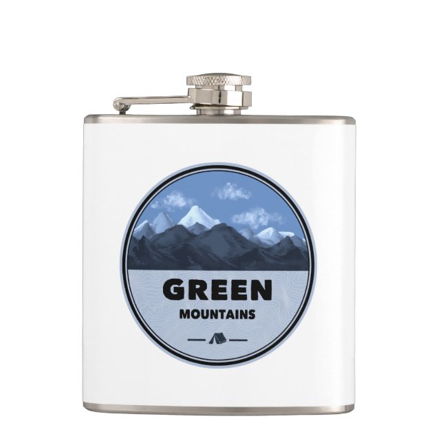 Petaca Montañas verdes Vermont Camping (Anverso)