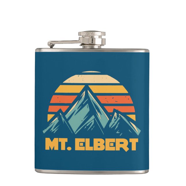 Petaca Monte Elbert Colorado Retro Turquesa (Anverso)