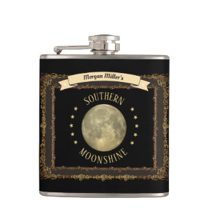 Petaca Moonshine Flask con tu nombre o iniciales