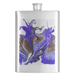 Petaca Morado Iris Flower Swirls