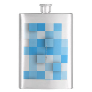 Petaca mosaico de cuadros de SlipperyJoe moderno de tres-