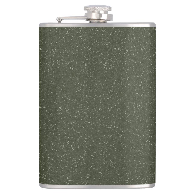 Petaca Moss Green Textured Personalizado Vinyl Wrapl Flas (Anverso)