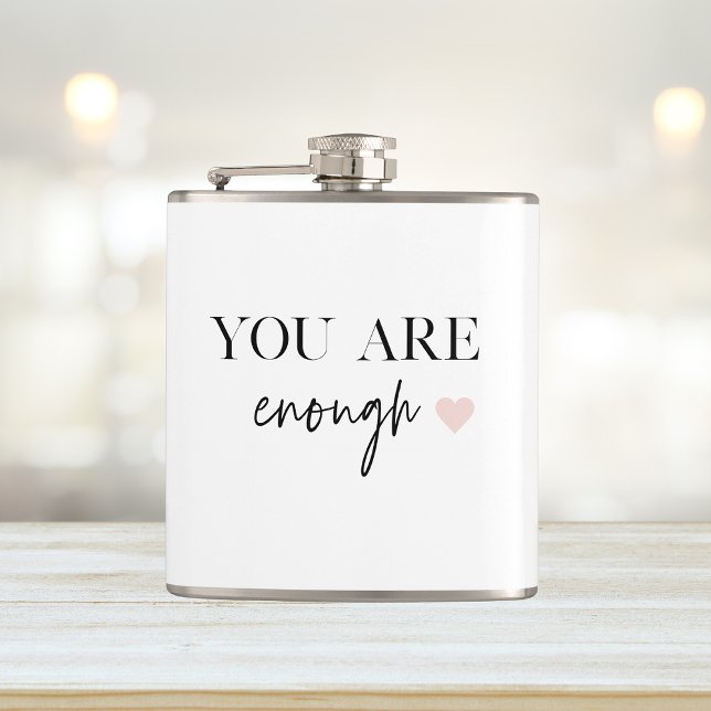 Petaca Motivación positiva que eres suficiente cita (Subido por el creador)