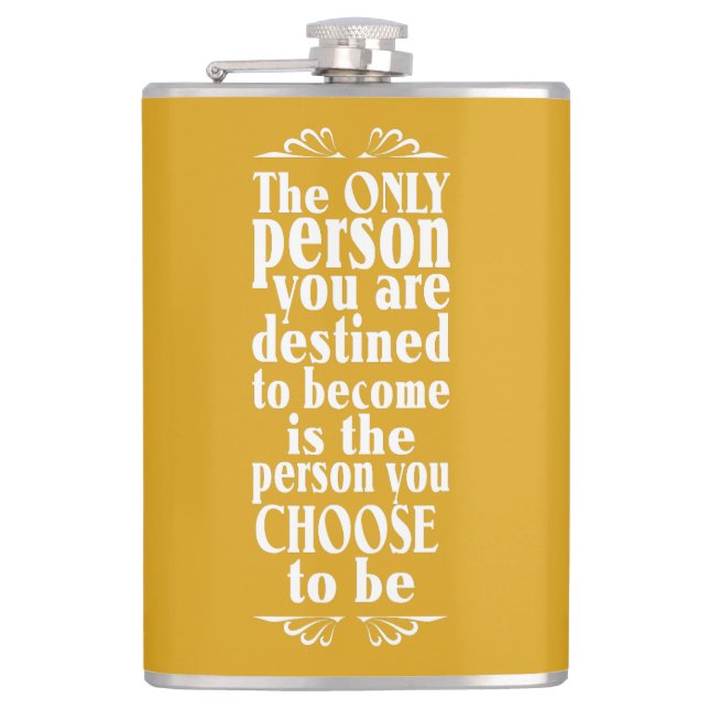 Petaca Motivation CHOICE personalizado flask color (Anverso)