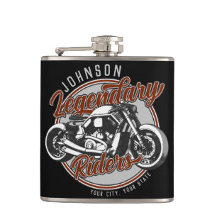 Petaca Motocicleta Personalizada Piloto Legendario Motero