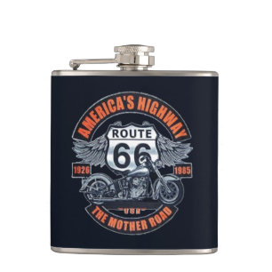 Petaca Motocicleta y Ruta 66