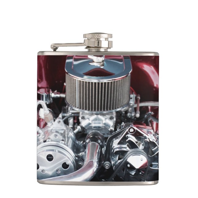 Petaca Motor de automóvil clásico (Anverso)