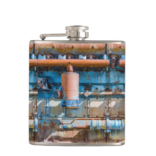 Petaca Motor diesel imperial del Atlas viejo y oxidado en