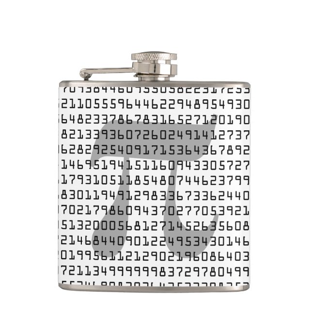 Petaca Muchos dígitos de la constante matemática de Pi (Anverso)