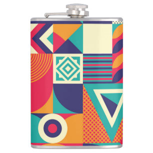 Petaca Muestra formas geométricas abstractas, patrón sin 