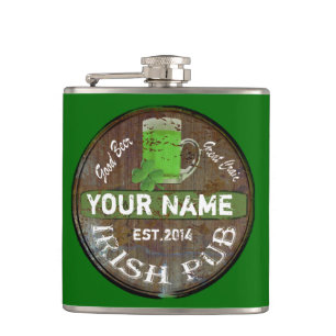 Petaca Muestra irlandesa personalizada del Pub
