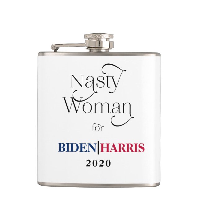 Petaca Mujer desagradable para Biden-Harris 2020 (Anverso)