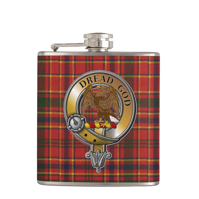 Petaca Munro Tartan & Badge (Anverso)