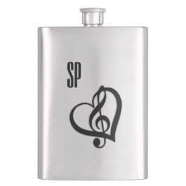 Petaca Música G Heart Personalizada