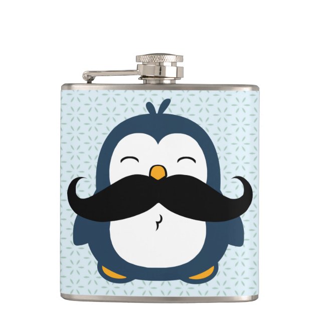 Petaca Mustache Penguin (Anverso)