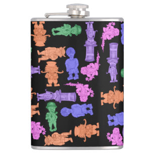 Petaca Mustachioed Men All-Over Print Flask