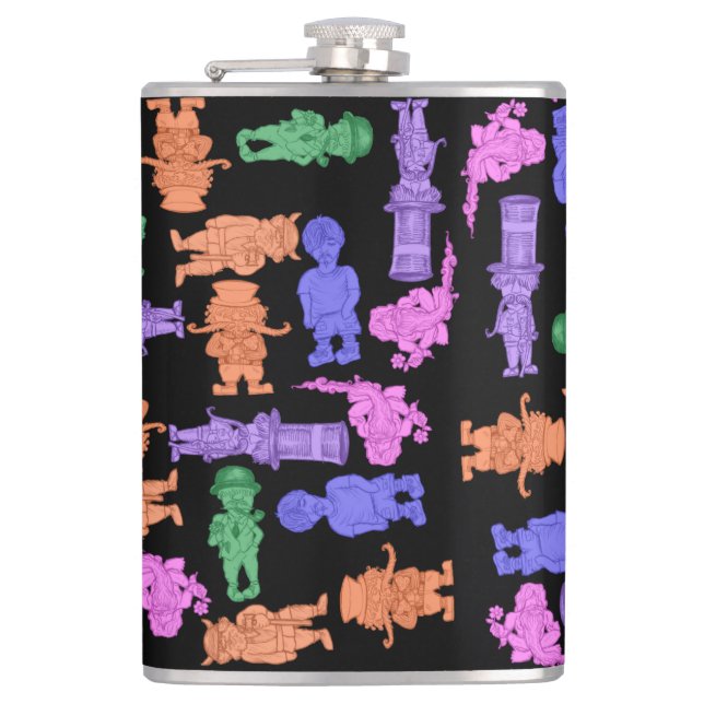 Petaca Mustachioed Men All-Over Print Flask (Anverso)