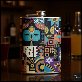 Petaca Muted Earthy Folk Art Patchwork Quilt