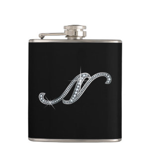 Petaca N Script "Diamond Bling" Flask
