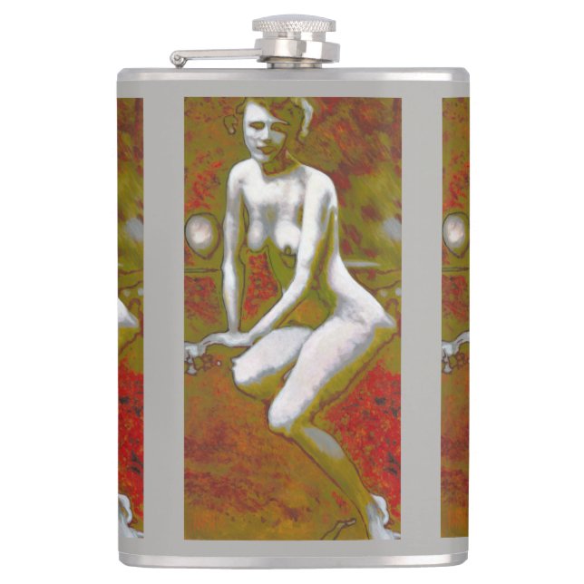 Petaca "Nadie usted sabe" el frasco envuelto vinilo (Anverso)