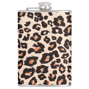 Petaca Naranja Brown Black Leopard Animal Print