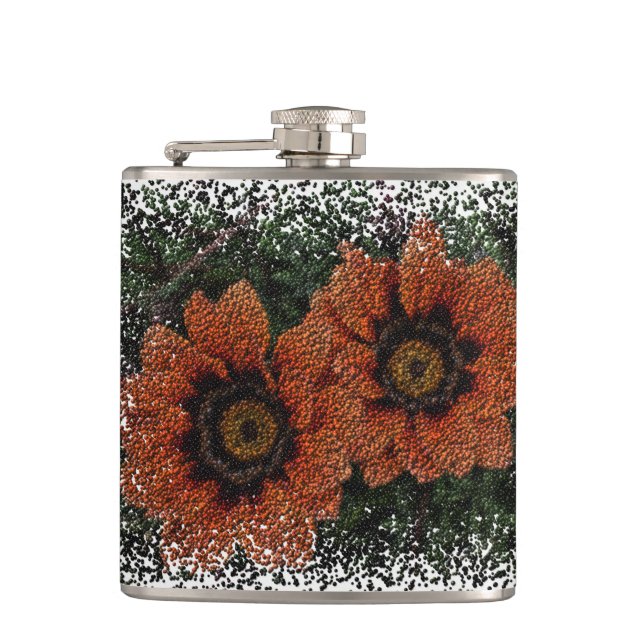 Petaca Naranja Daisy Balls Hip Flask (Anverso)