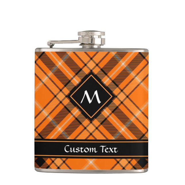 Petaca Naranja de Halloween Tartan (Anverso)