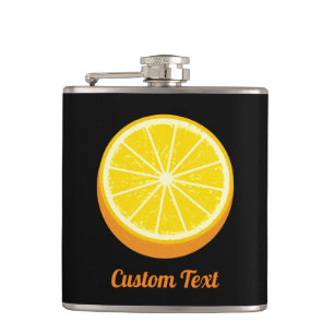 Petaca Naranja de la mitad