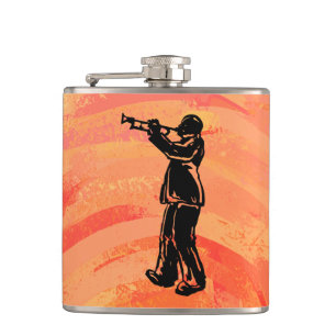 Petaca Naranja de Trumpet de Noches de Boogie de Nueva Yo