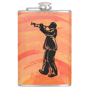 Petaca Naranja de Trumpet de Noches de Boogie de Nueva Yo