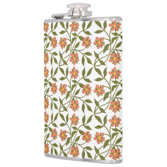 PETACA NARANJA FLOWERS (Izquierda)