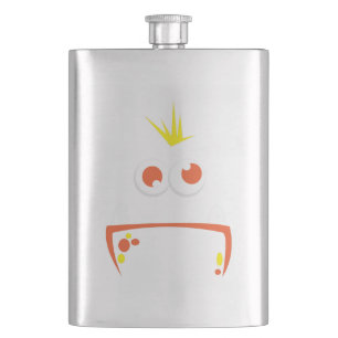 Petaca Naranja Monster Face Flask