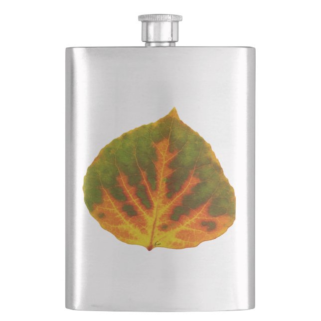Petaca Naranja verde y hoja de aluminio amarillo #1 (Anverso)