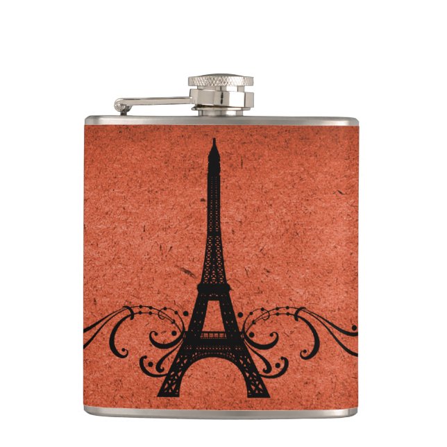 Petaca Naranja Vintage French Flourish (Anverso)