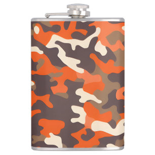 Petaca Naranja y Brown Camo