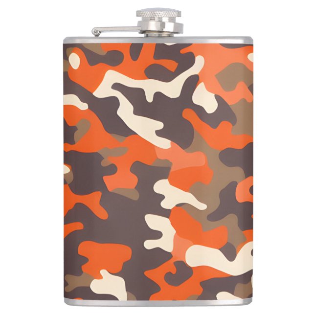 Petaca Naranja y Brown Camo (Anverso)