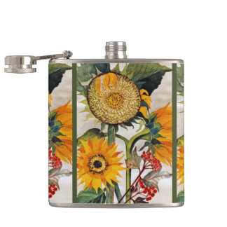 Petaca Naranja Yellow Seeding Sunflower Art
