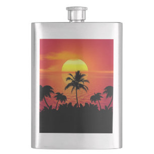 Petaca Nature Sunset Palm Trees illustration