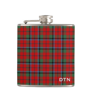 Petaca Naughton Tartán Monograma Red Placa